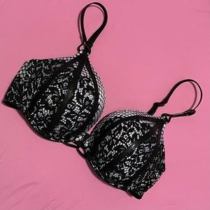 Lace & Leather Bombshell Bra